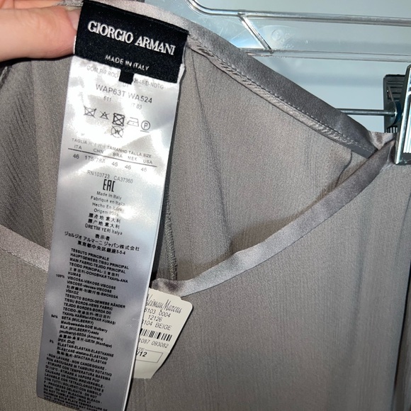 GIORGIO ARMANI Grey Silk Viscose Pant - L - 46IT - Picture 3 of 12